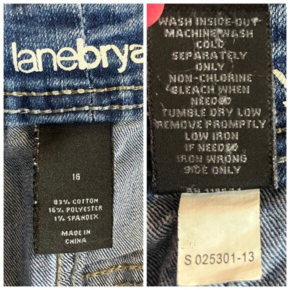 Lane Bryant Embellished Skinny Ankle Mid Rise Jeans Medium Wash Plus Size 16 - Picture 7 of 8
